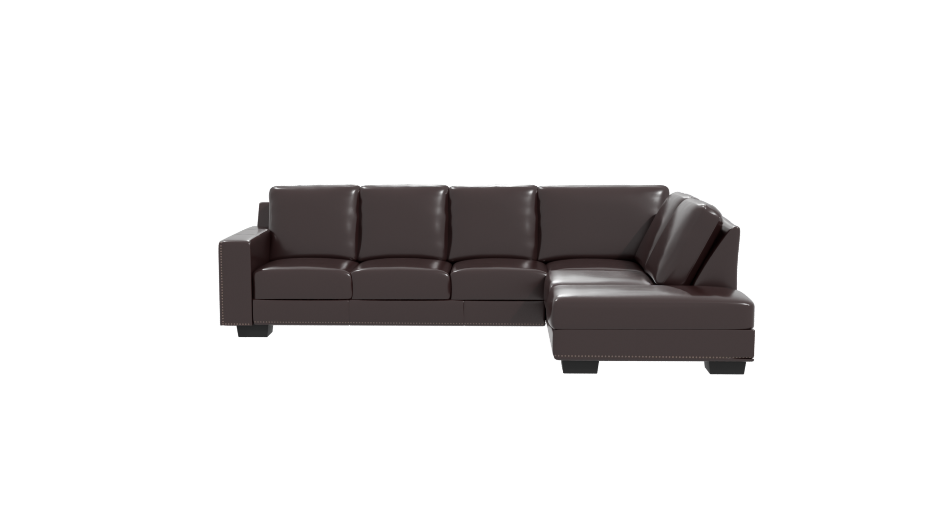 Luxurious Leather Sectional Sofa 3D Model - Professional 3D Model Render 11