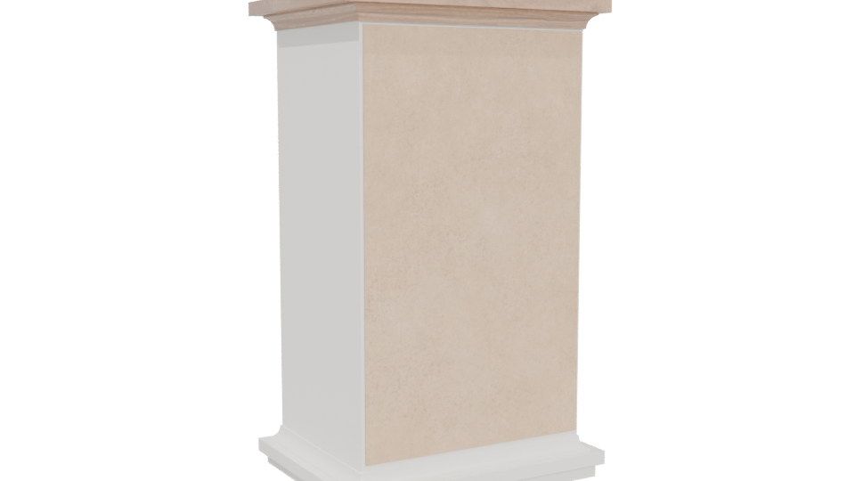 Stylish White Modern Storage Cabinet 3D Model - Professional 3D Model Render 4