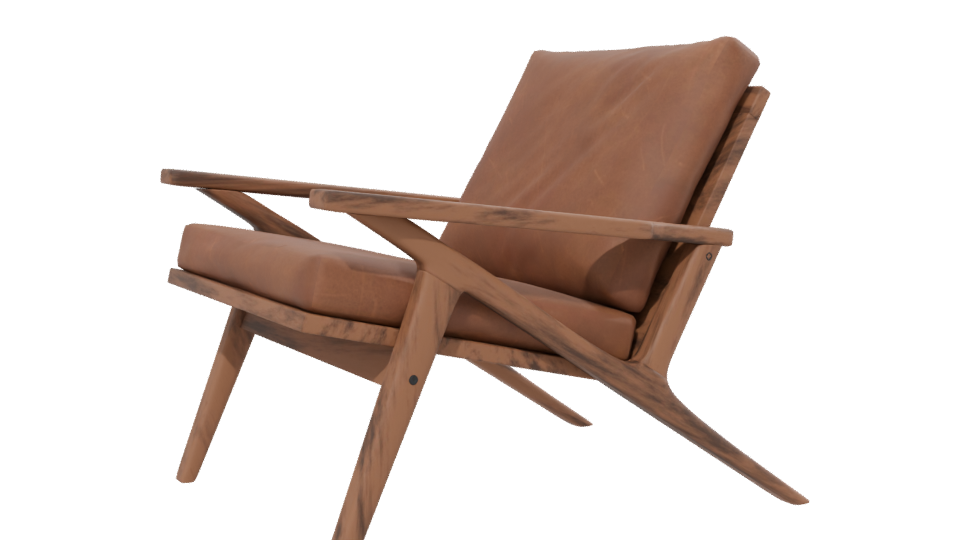 Stylish Leather Armchair 3D - Professional 3D Model Render 13
