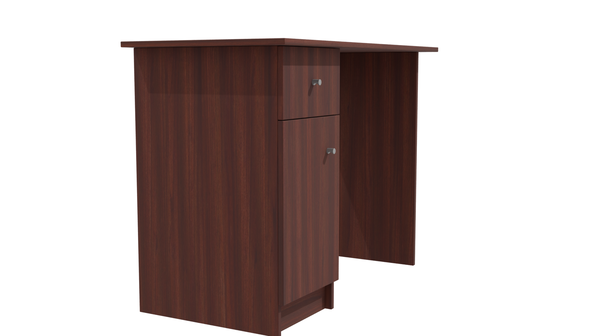 Modern Wooden Office Desk 3D - Professional 3D Model Render 18