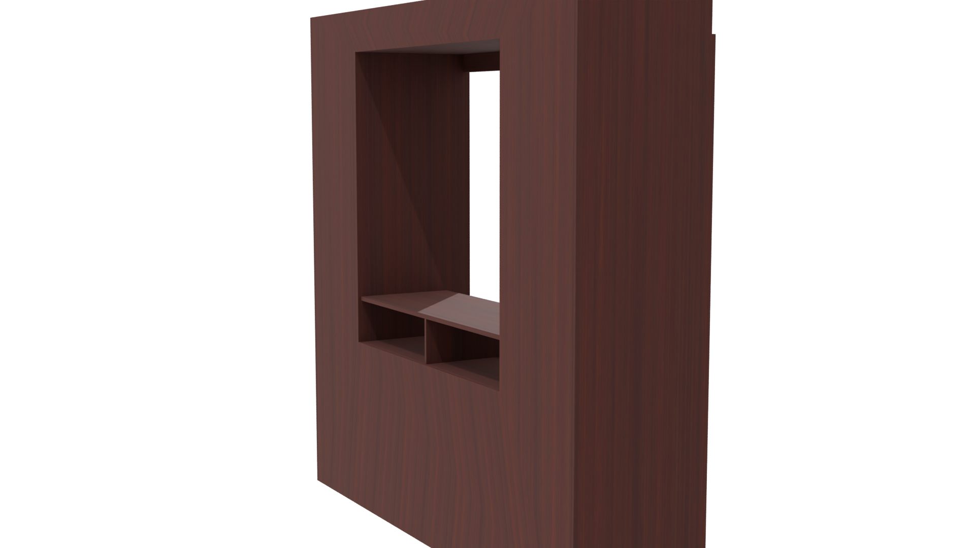 Contemporary Wood Entertainment Center 3D - Professional 3D Model Render 7