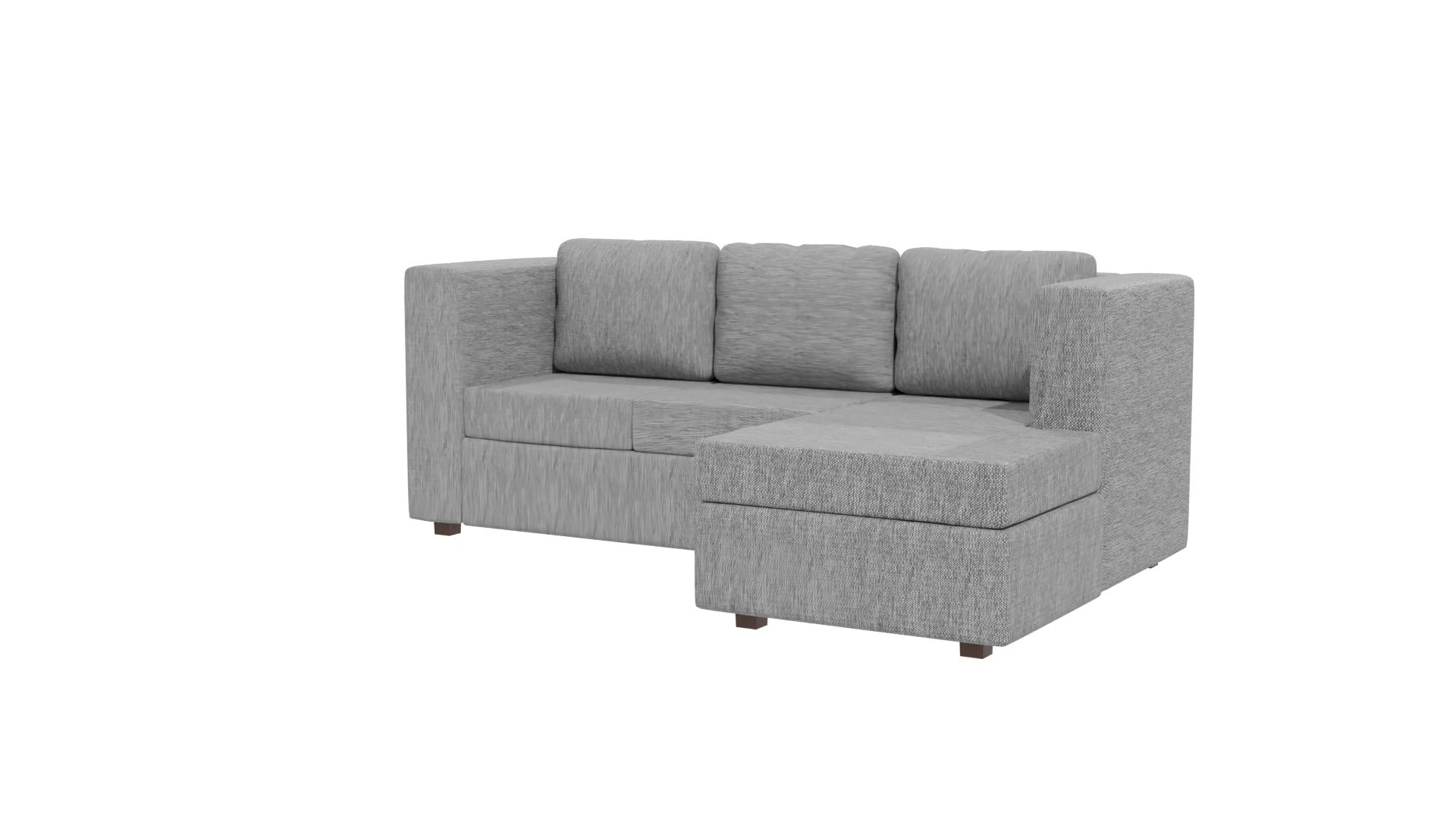 Contemporary L-Shaped Fabric Sofa 3D Model - Professional 3D Model Render 12