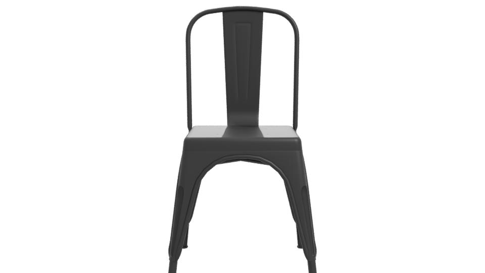 Industrial Metal Dining Chair 3D - Professional 3D Model Render 11