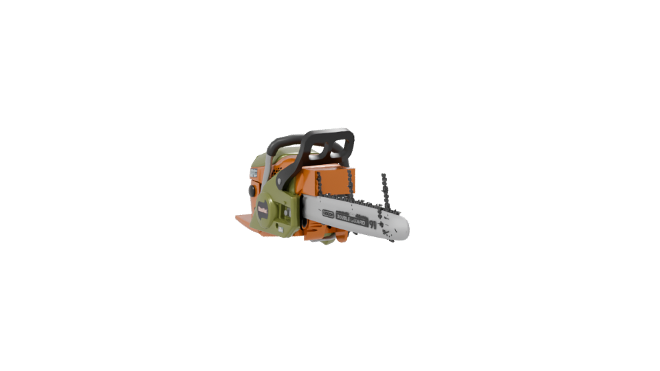 Realistic Chainsaw 3D Model - Professional 3D Model Render 7