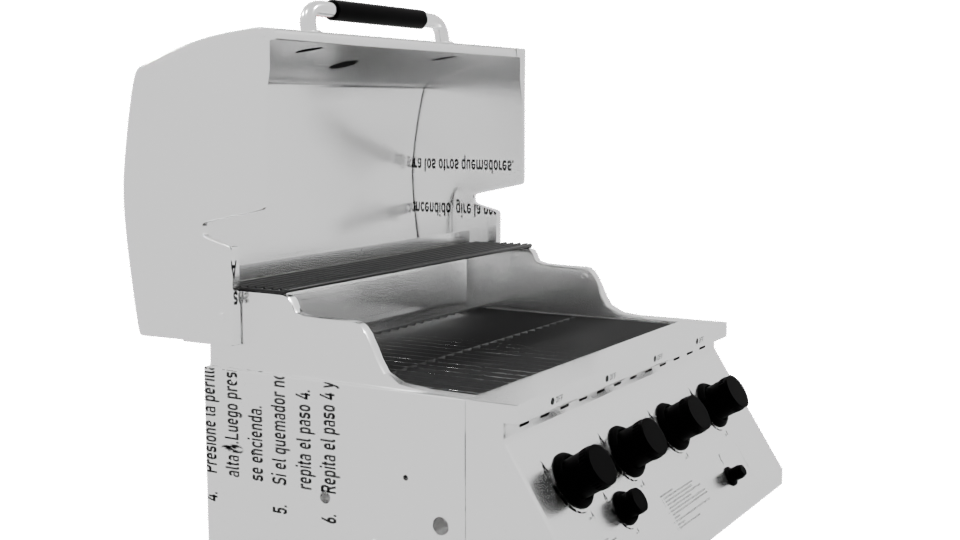 Stylish Outdoor Gas Grill 3D - Professional 3D Model Render 9