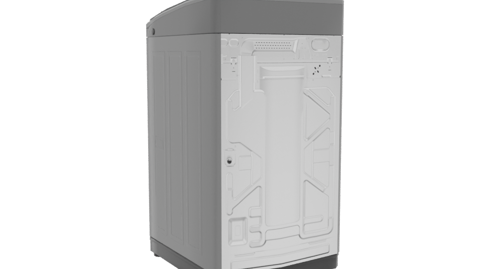 Sleek Modern Top-Load Washing Machine 3D Model - Professional 3D Model Render 4