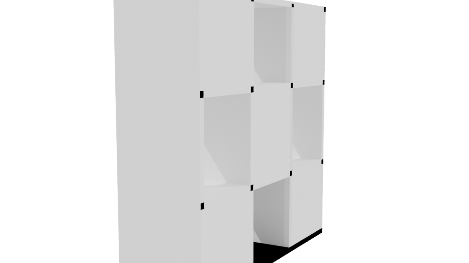 9 Cube Organizer Shelf 3D Model - Professional 3D Model Render 3