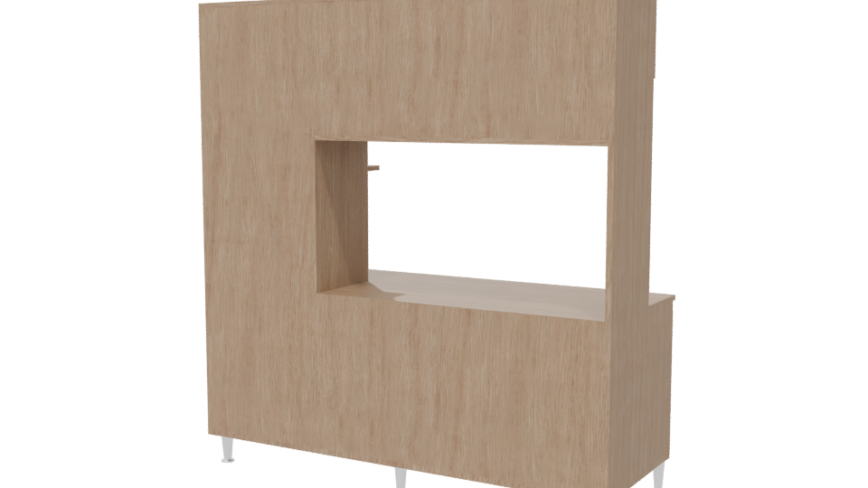 Modern Wooden Cabinet 3D Model - Professional 3D Model Render 6