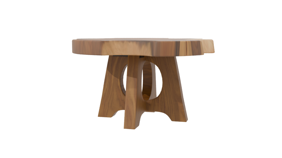 Oya Live Edge Dining Table 3D - Professional 3D Model Render 7