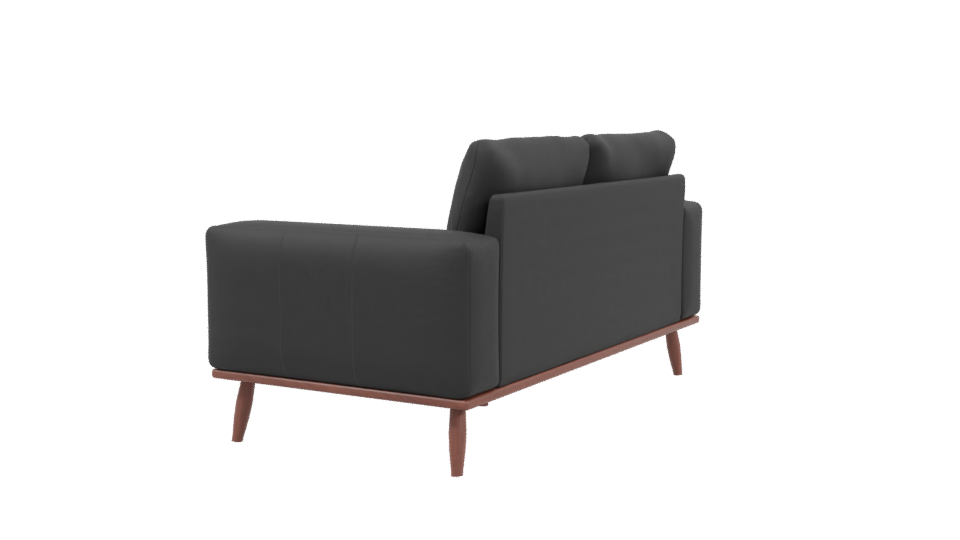Contemporary Black Sofa Model - Professional 3D Model Render 3
