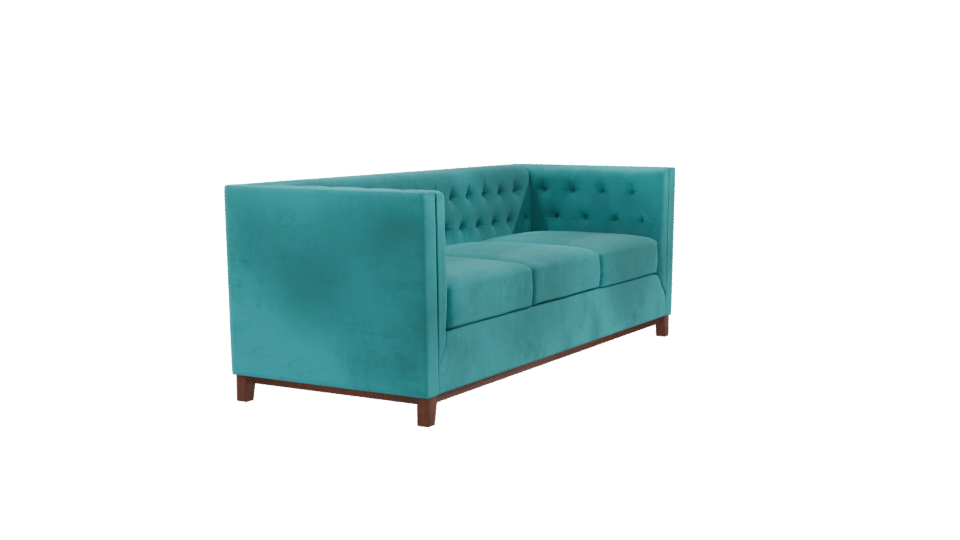 Stylish Velvet Sofa 3D Model - Professional 3D Model Render 9
