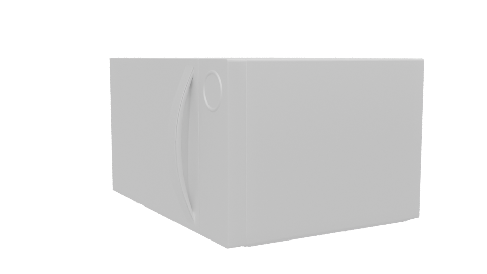 Stylish Compact Microwave 3D Model - Professional 3D Model Render 13
