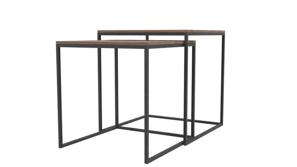 Nested Modern Coffee Tables 3D Model - Professional 3D Model Render 3
