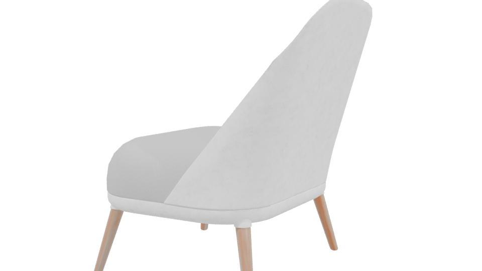 Stylish Minimalist Lounge Chair 3D Model - Professional 3D Model Render 3