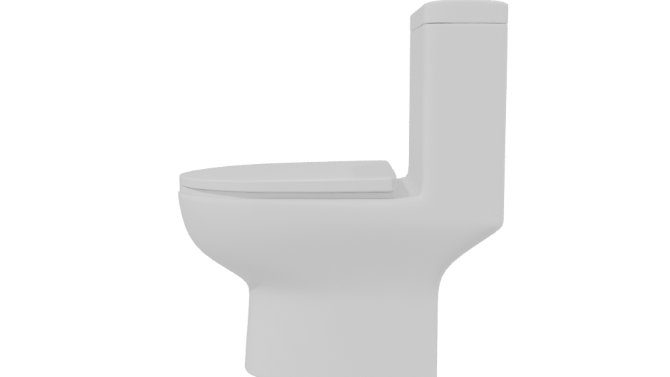 Sleek Modern Toilet 3D Model - Professional 3D Model Render 2