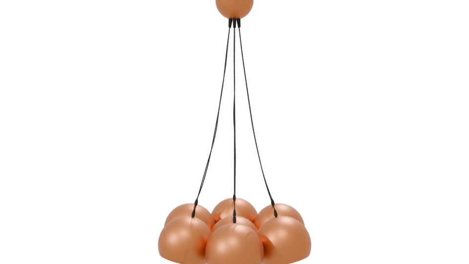 Stylish Copper Pendant Light 3D - Professional 3D Model Render 7