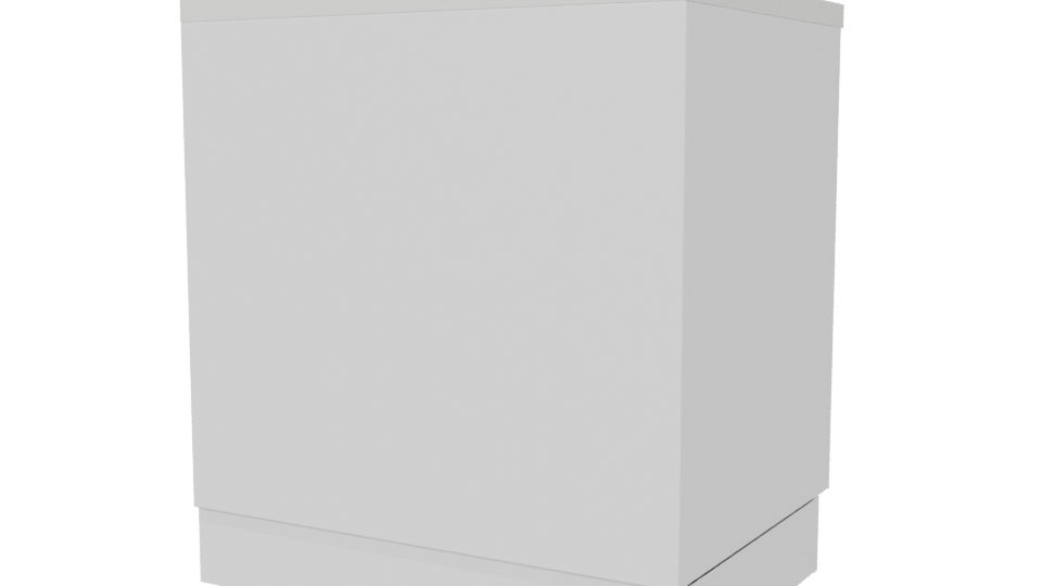 Stylish Minimalist Wooden Bar Counter 3D Model - Professional 3D Model Render 6