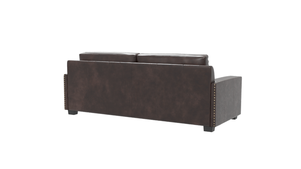 Luxurious Brown Leather Sofa 3D Model - Professional 3D Model Render 6