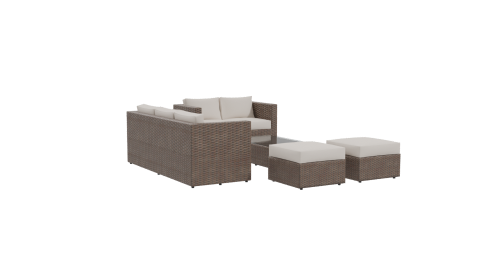 Contemporary Outdoor Sofa Set 3D - Professional 3D Model Render 10