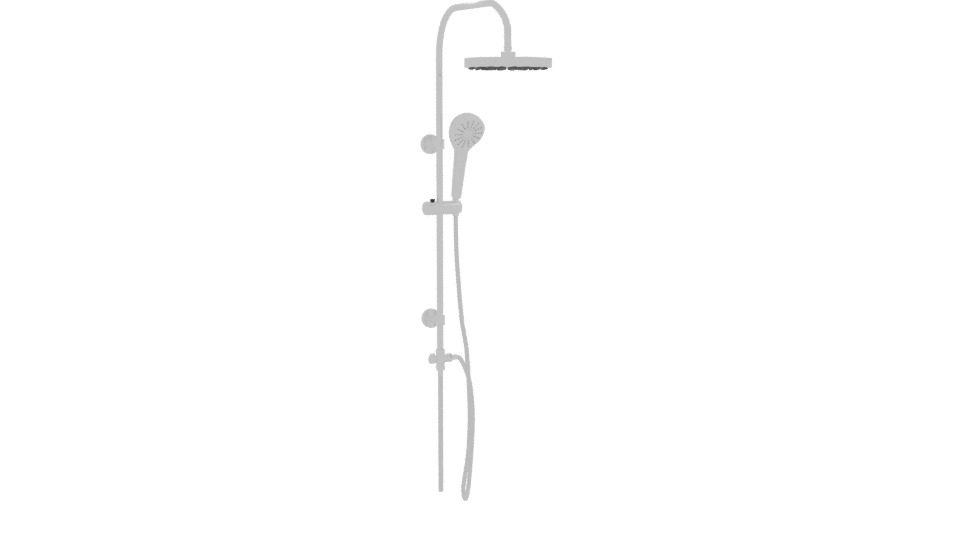 Modern Wall-Mounted Shower System - Professional 3D Model Render 10
