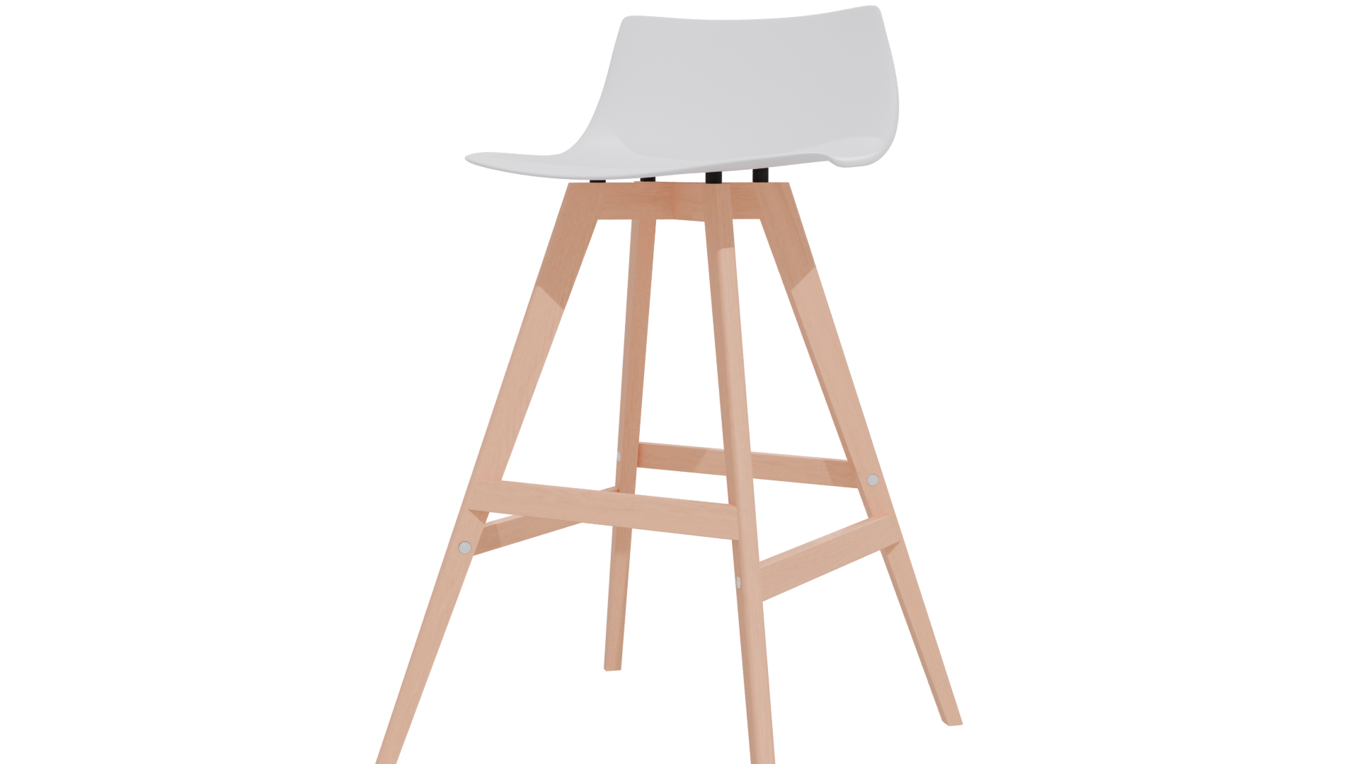 Stylish Minimalist Bar Stool 3D Model - Professional 3D Model Render 12