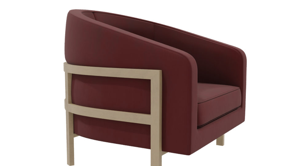 Sitial Berlin Guinda Armchair 3D - Professional 3D Model Render 9