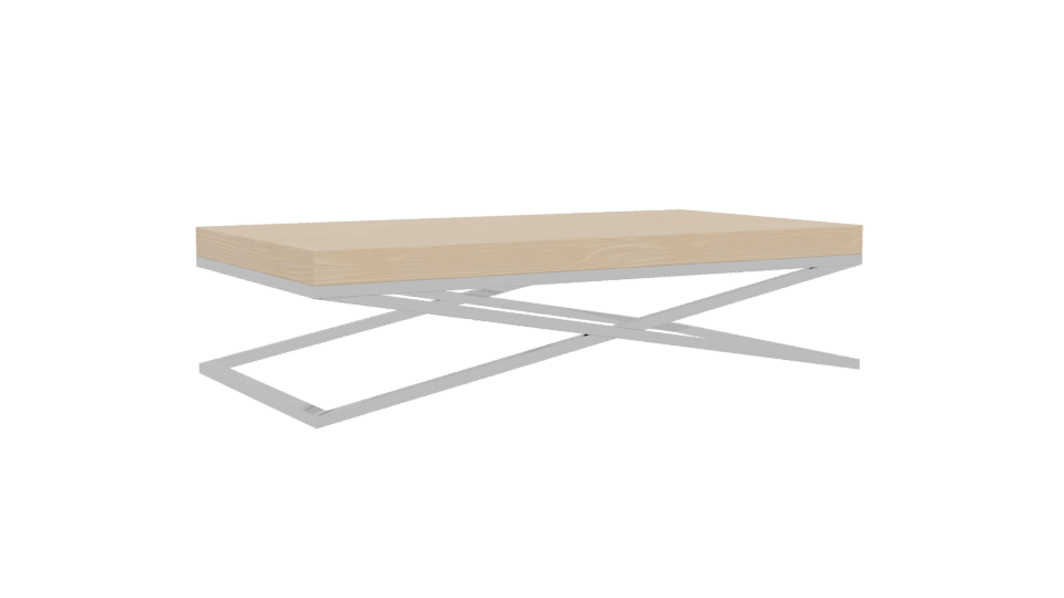 Minimalist Wooden Coffee Table 3D - Professional 3D Model Render 4