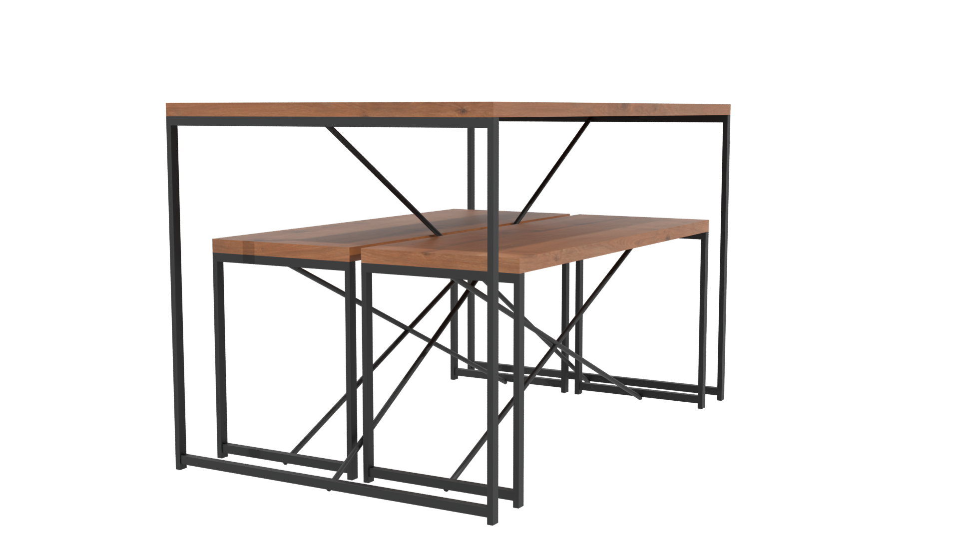 Stylish Nesting Tables Set 3D - Professional 3D Model Render 3