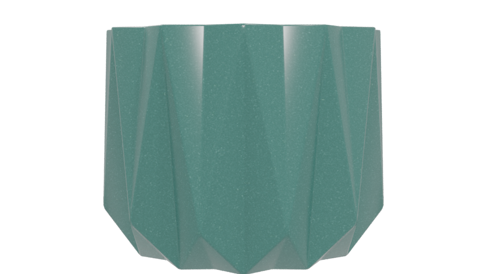 Stylized Geometric Plant Pot 3D - Professional 3D Model Render 5