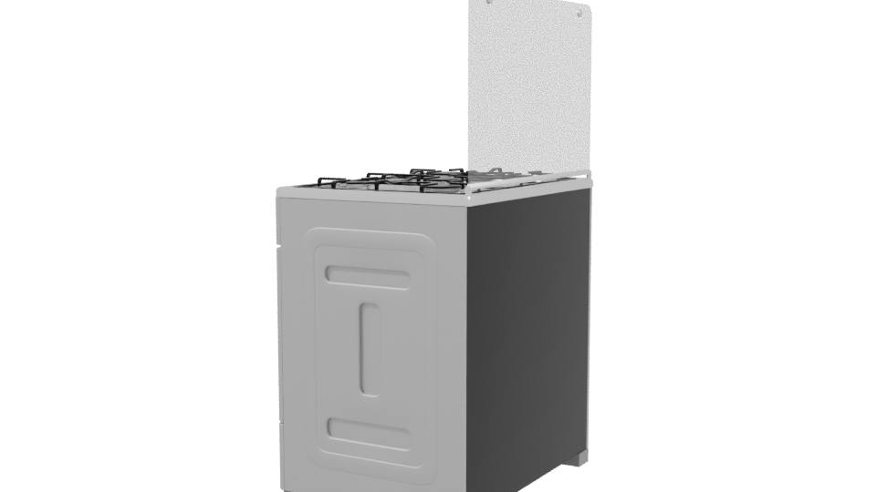 Stylish Gas Range Cooker Model - Professional 3D Model Render 3