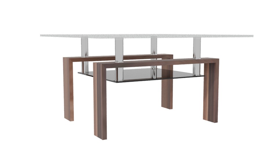 Stylish Glass Coffee Table 3D - Professional 3D Model Render 13