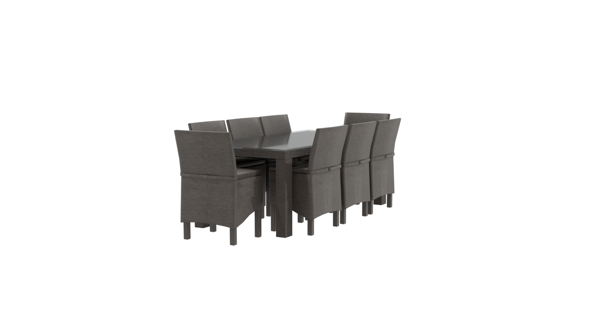 Modern Outdoor Dining Table Set 3D - Professional 3D Model Render 18