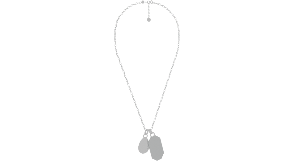 Elegant Pendant Necklace 3D Model - Professional 3D Model Render 4