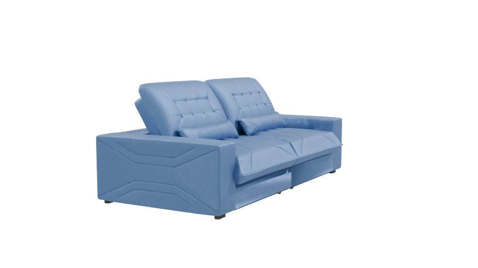Majestic Blue Sofa 3D Model - Professional 3D Model Render 9
