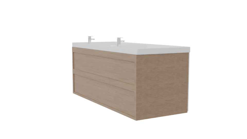 Stylish Double Sink Bathroom Model - Professional 3D Model Render 7