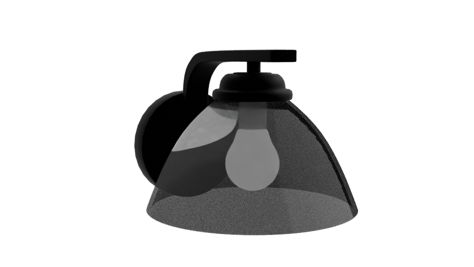 Stylish Glass Wall Lamp 3D Model - Professional 3D Model Render 13