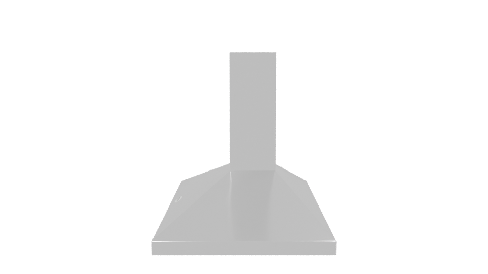 Sleek Kitchen Range Hood Model - Professional 3D Model Render 2