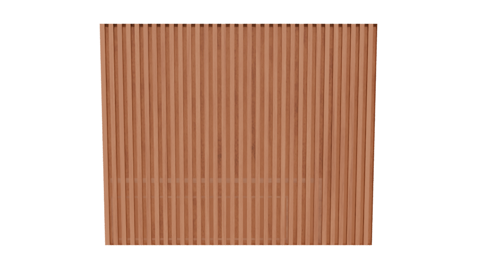 Contemporary Wooden Wall Unit 3D - Professional 3D Model Render 5