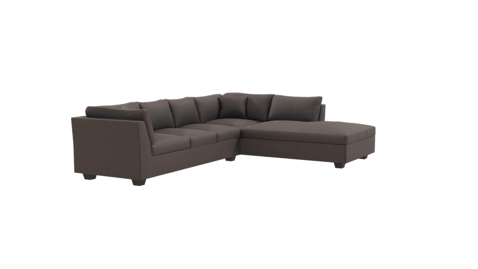 Elegant L-Shaped Sofa 3D Model - Professional 3D Model Render 9