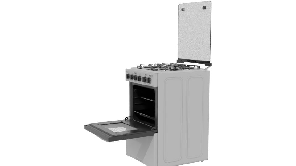 Stylish Gas Stove Oven Model - Professional 3D Model Render 13