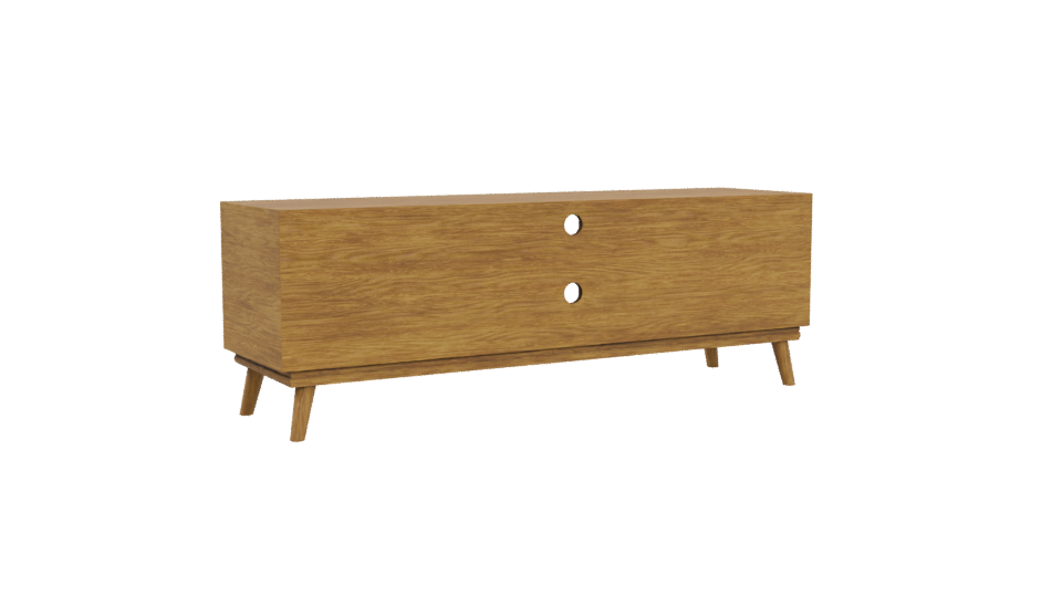 Stylish Wooden TV Stand 3D - Professional 3D Model Render 4