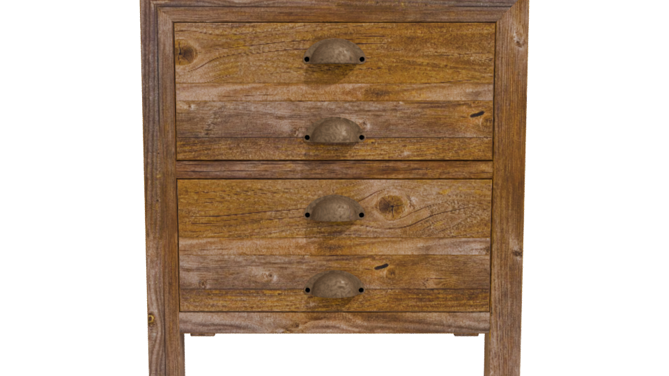Rustic Wooden Nightstand 3D Model - Professional 3D Model Render 11