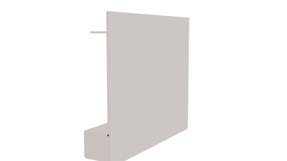 Modern Minimalist Wall Shelf Unit - Professional 3D Model Render 3