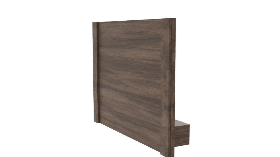 Stylish Wooden Media Unit 3D - Professional 3D Model Render 7
