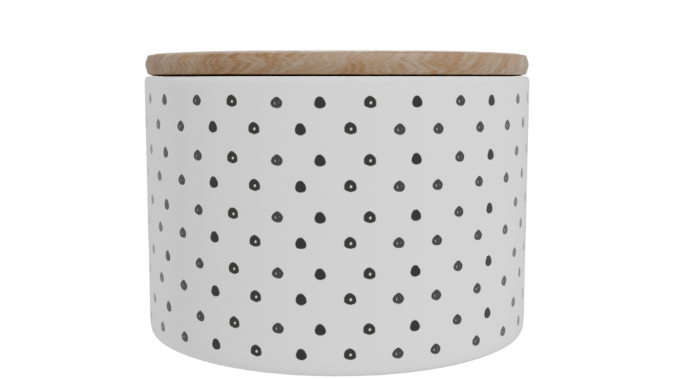 Stylish Round Storage Container 3D - Professional 3D Model Render 11