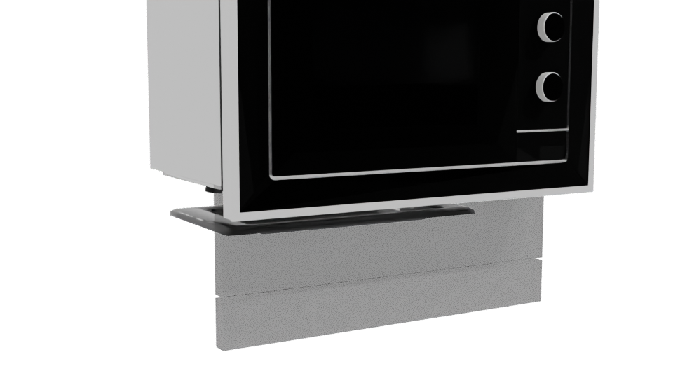 Sleek Black Microwave Oven 3D Model - Professional 3D Model Render 10