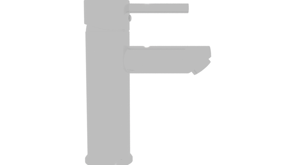 Sleek Chrome Basin Mixer Faucet 3D Model - Professional 3D Model Render 11