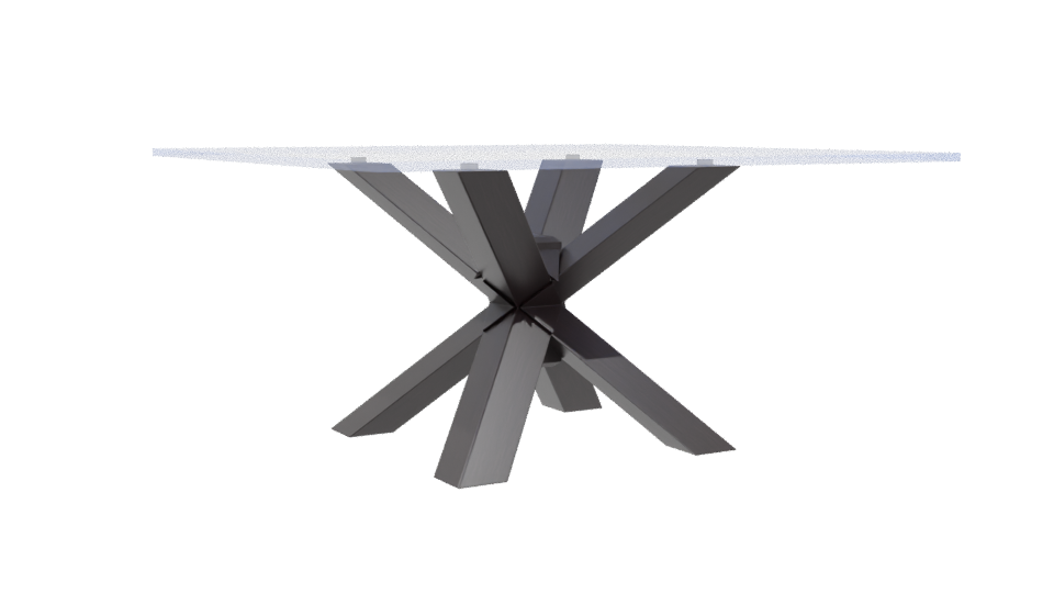 Contemporary Glass Dining Table 3D - Professional 3D Model Render 4
