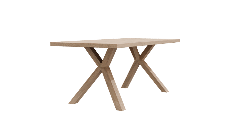 Minimalist Wooden Dining Table Model - Professional 3D Model Render 9