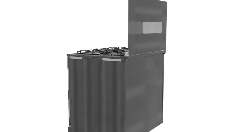 High-End Gas Range 3D Model - Professional 3D Model Render 3